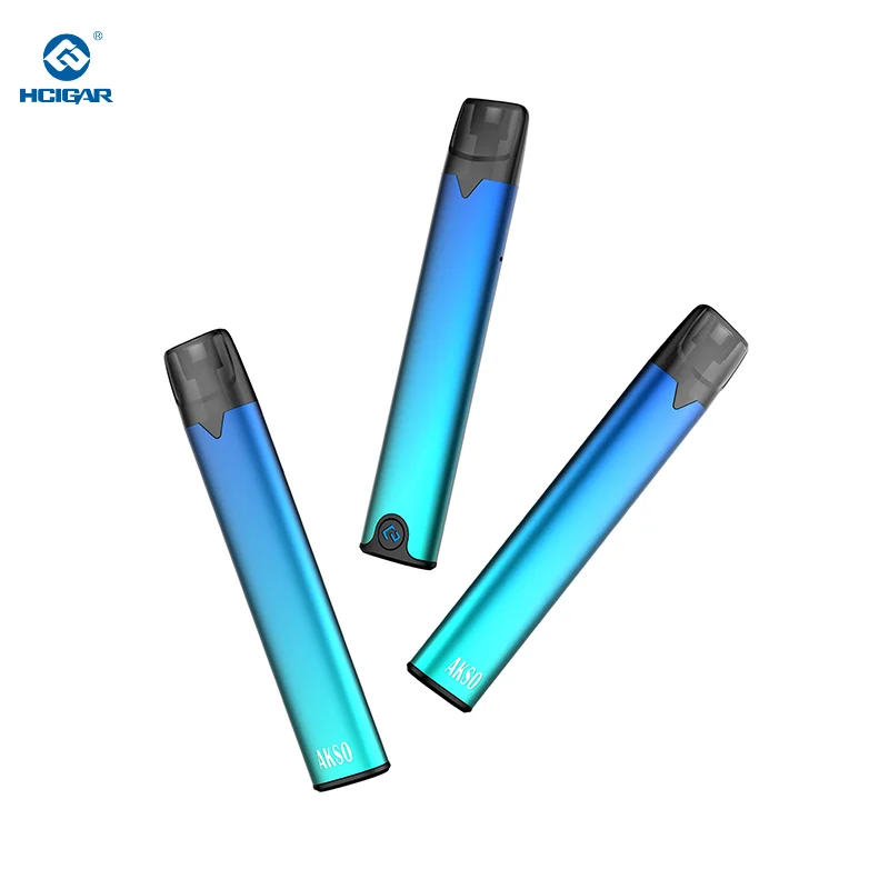 Hcigar Akso OS Pod Kit de sistema con batería integrada de 420mAh 1,4 ml 1,8 ohm cartucho rellenable MTL vaporizador e-cigs kit