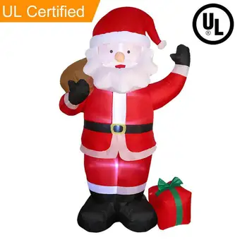 Ourwarm 6ft Kerst Inflatables Blow Up Nieuwjaar Outdoor Yard Decoraties Kerstman Opblaasbare Met Led-verlichting