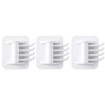 

3PCS Studless Wall Clothing Hook Wall Hanging Decorative Hook Key Frame Scarf Storage Bag Bathroom Hanger Seamless Hook