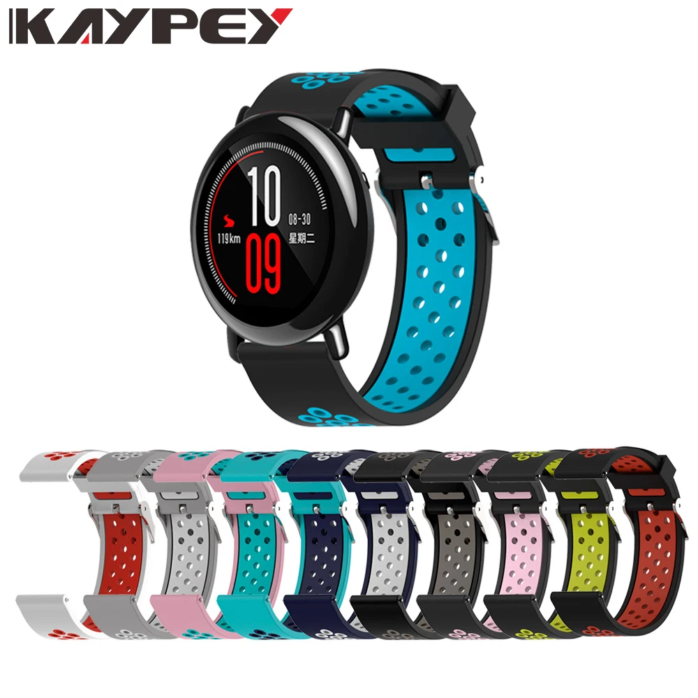 22 мм сменный спортивный силиконовый ремешок для часов Xiaomi Huami Amazfit браслет
