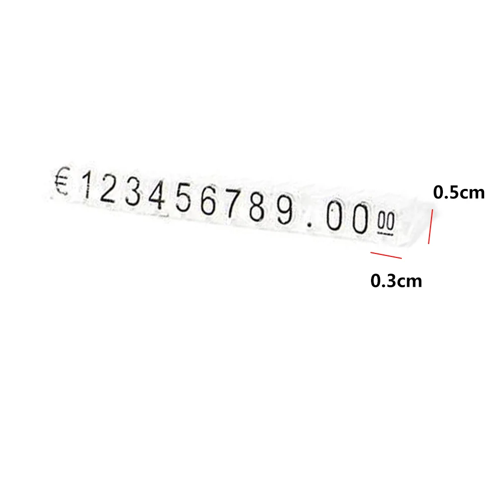 30 Sets Combined Price Tag Transparent Dollar Euro Number Digit Cubes Stick For Clothes Jewelry Showcase Counter Display | Дом и сад