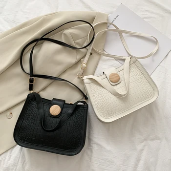 

Fashion Alligator PU Leather Messenger Bag Female Elegant Handbag Totes Vintage Crossbody Clutch Pouch Travel Women Shoulder Bag