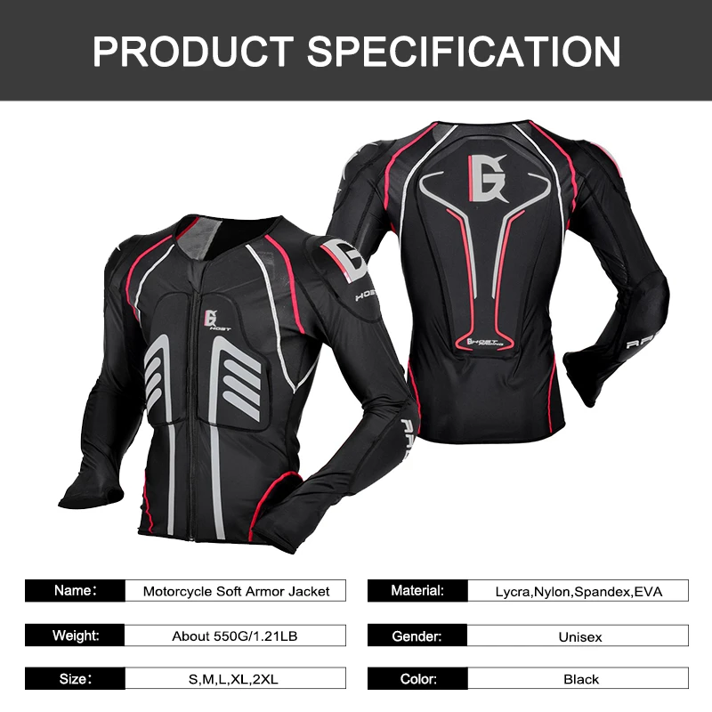 GHOST RACING Motorcycle Jacket Motorbike Riding Jacket Windproof Motorcycle Full Body Protective Gear Armor Autumn Moto Clothing