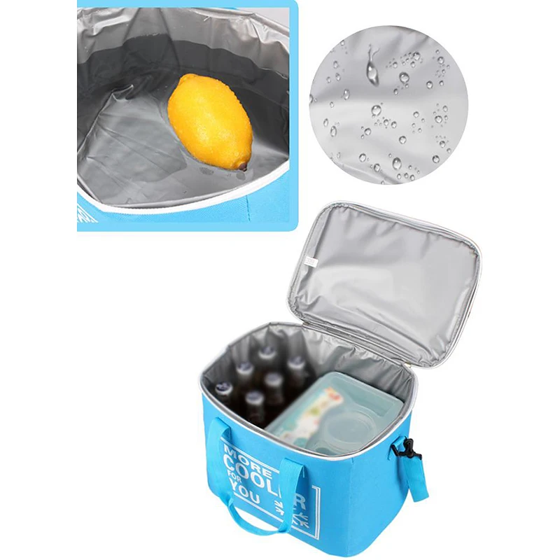 20L Outdoor Picnic Cooler Bags Waterproof Oxford Cloth Insulation Lunch Cold Box Tote Portable Bento Food Organizer For Travel