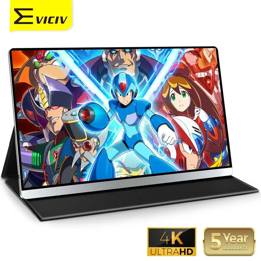 EVICIV 4K портативный монитор для Xbox One X S Maga Man X8 15 6 дюймов USB Type C экран IPS 3840x2160 UHD