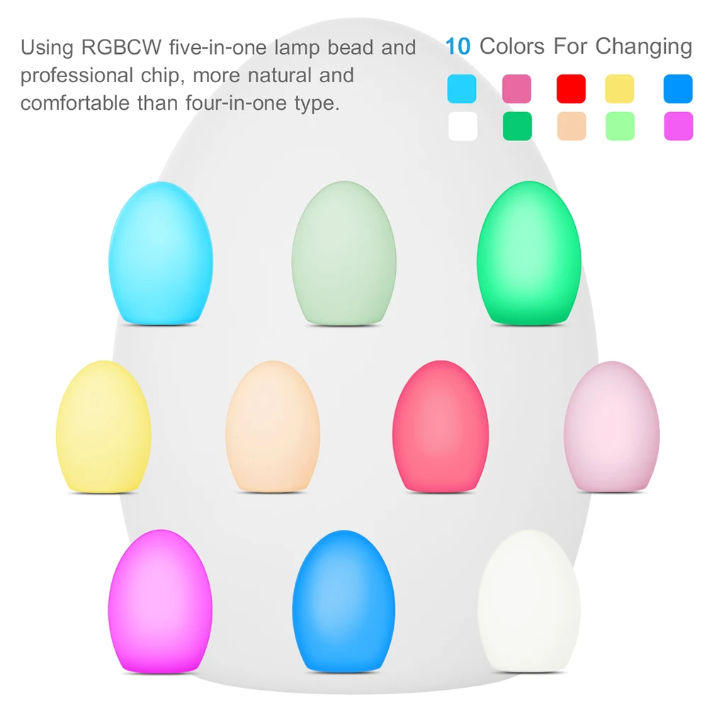 Travel Waterproof Dimmable Timing Bulb WIFI Phone Remote Night Light Smart RGB Color Changing Touch Control For Google Home