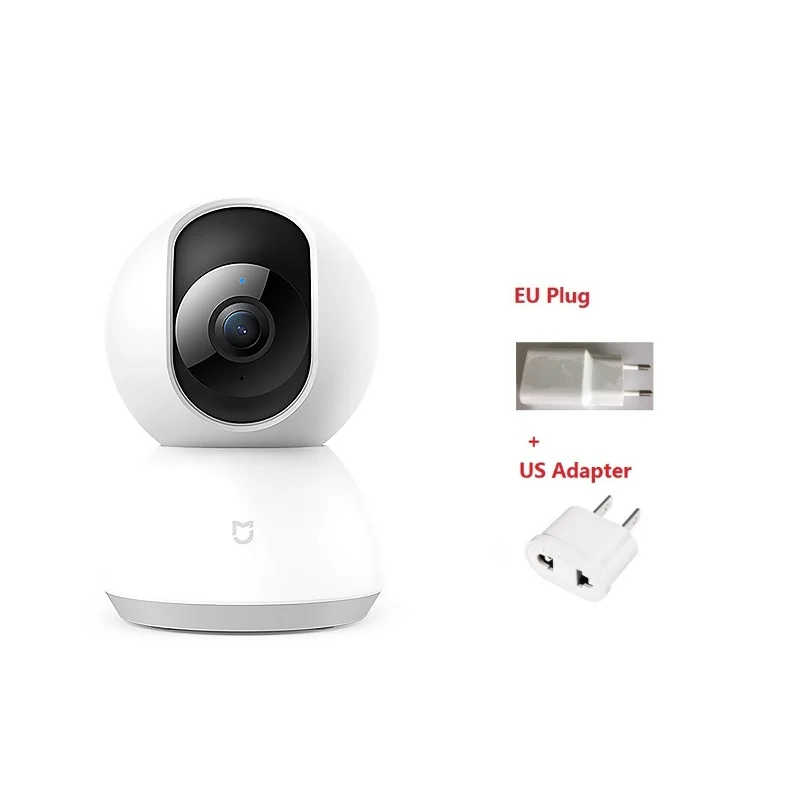 Xiaomi MIJIA, умная ip-камера, веб-камера, 1080 P, WiFi, панорамирование, ночное видение, 360 угол обзора, видеокамера, детский монитор, домашняя камера безопасности - Цветной: Camera US adapter