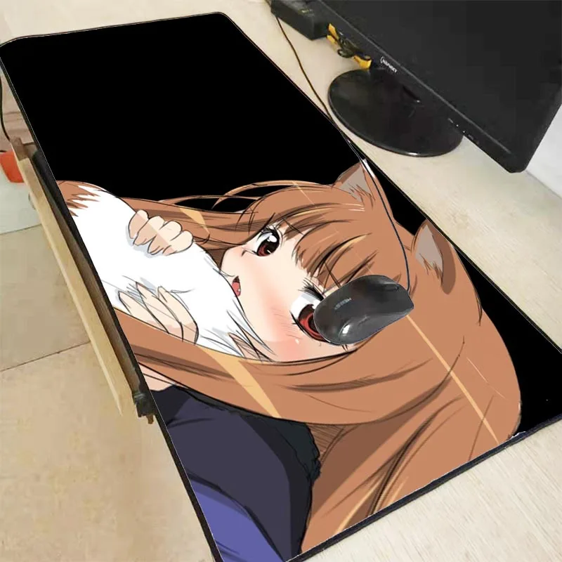 Коврик для мыши в стиле аниме Spice and Wolf, очень большой коврик для мыши с замком, игровой коврик для геймера, игровой коврик для клавиатуры, компьютерный планшет, коврик для мыши