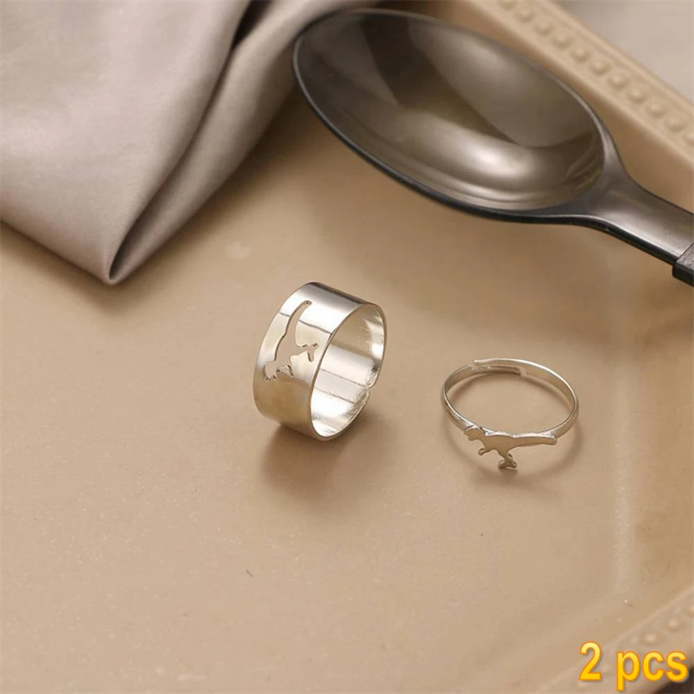 IFMIA Trendy Gold Butterfly Rings For Women Men Lover Couple Rings Set Friendship Engagement Wedding Open Rings 2021 Jewelry 10