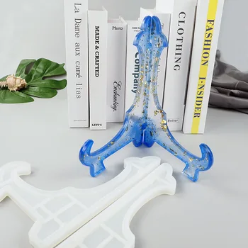 

DIY crystal Epoxy Resin Mold bracket folding display Irregular desktop swing table Ornament storage holder Silicone Tray Molds