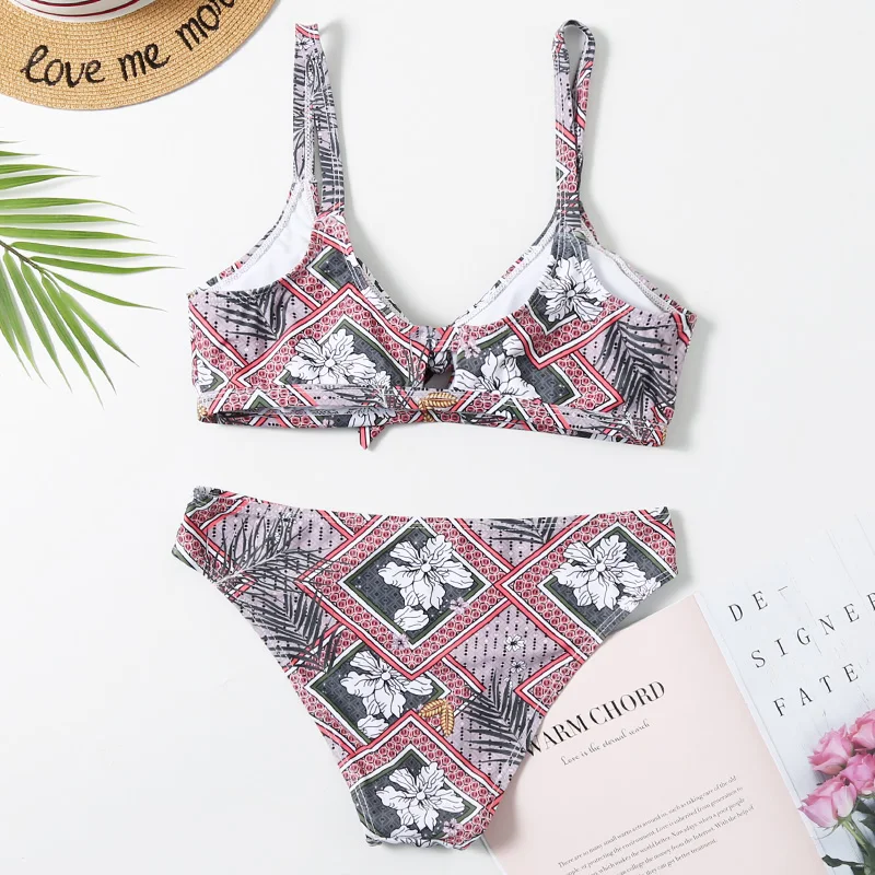 Rhyme Lady 2020 Sexy Ruffle Bukini Women Dot Print Bikini Set Bathing Summer Floral Beachwear Maillot - Rash Guards AliExpress