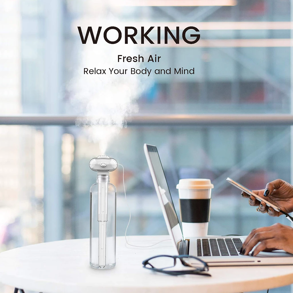 Car Humidifier USB Charging Skincare Moisturizing Air Humidifier with LED Light For Home Office Bedroom USB Fogger Mist Maker