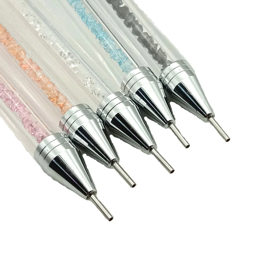 1pcs/set Crystal Beads Dual-ended Nail Dotting Pen Nail Rhinestone Studs Picker Pink Dotting Pen Nail Art DIY Design Tool