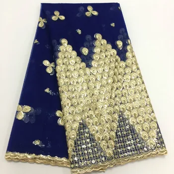 

2020 african sequin mesh tulle lace fabric high quality french nigerian net embroidered lace fabric for sewing dress