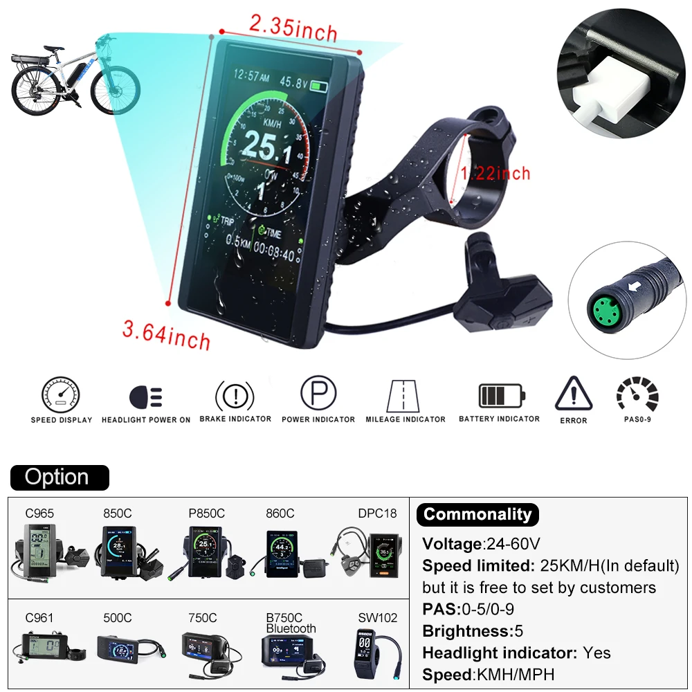 Bafang Ebike BBS02B 48 в 750 Вт среднеразмерный мотор комплекты с замком новый аккумулятор