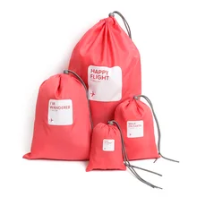 4 шт. многоразовая сумка на шнурке для туалетных принадлежностей, сумка-Органайзер для дома, кемпинга, путешествий, отеля, сумка для хранения