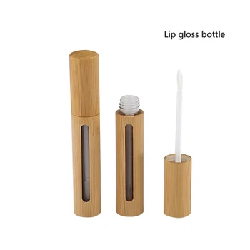 

Empty cosmetic 50 units 6ml Cosmetics makeups bamboo lipgloss tubes,lip gloss container,wooden lipstick bottles eco friendly
