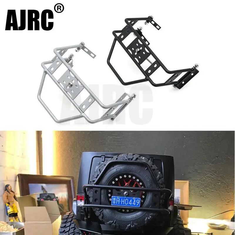 

Simulation Climbing Car Stinger Rear Bumper For Wrangler Trx4 Defender Scx10 90046 90047 Metal Rear Bumper Spare Tire Frame