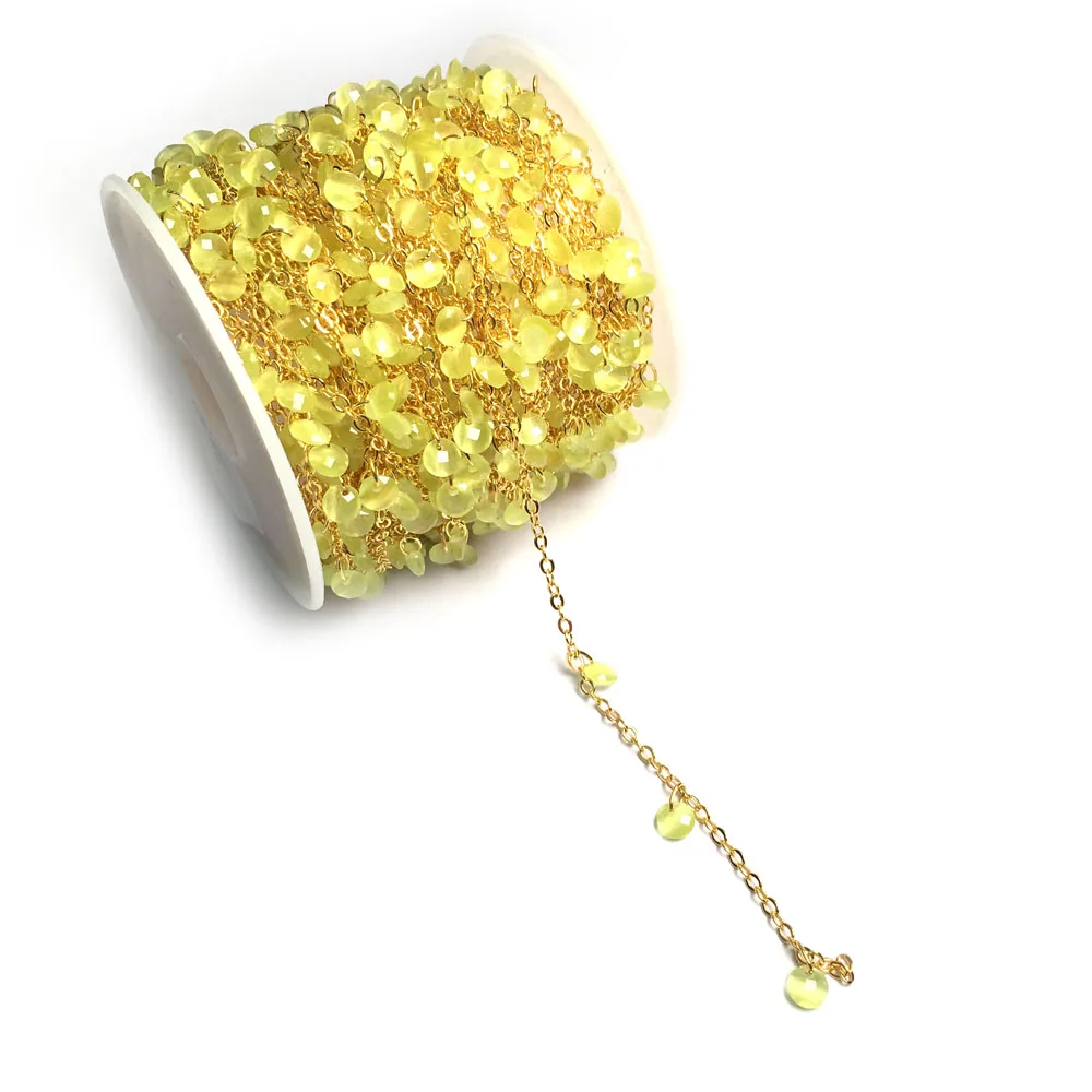 

1 Meter New Style Handmade Copper Chain Stone Section Beads Chains for Jewelry Making DIY Necklace Bracelet Anklet Accessories