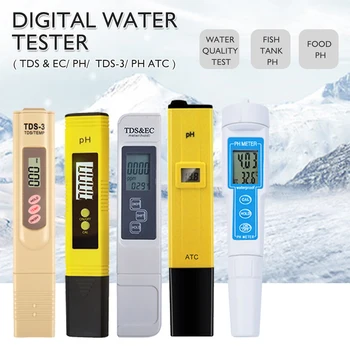 

LCD Display Accuracy 0.01ph Digital PH Meter Tester TDS Meter Pen 0-14PH/0-9990PPM for Drinking/Food/Lab PH Water Purity Monitor