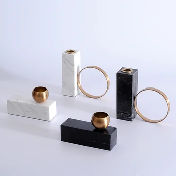 

Nordic Style Light Luxury Candle Holder Living Room Modern Candlestick Minimalist Romantic Dinner Bougeoir Home Decor EB50ZT