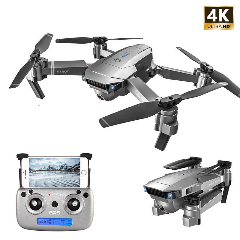 SG907 gps Дрон с камерой 4K 5G Wifi RC Квадрокоптер оптический поток складной мини 1080P HD