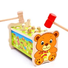 Битые деревянные игрушки Делюкс ударная скамейка деревянная игрушка с молотком деревянные Обучающие Развивающие игрушки хит суслика#3D13