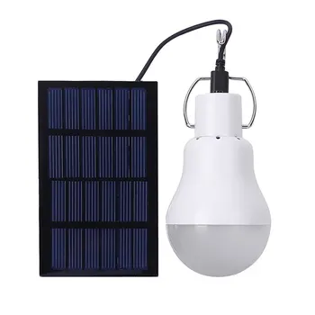 

LED Solar Light Bulb Portable Garden Lamp Outdoor Waterproof Lighting for Indoor Home Camping Emergency 15W 130LM