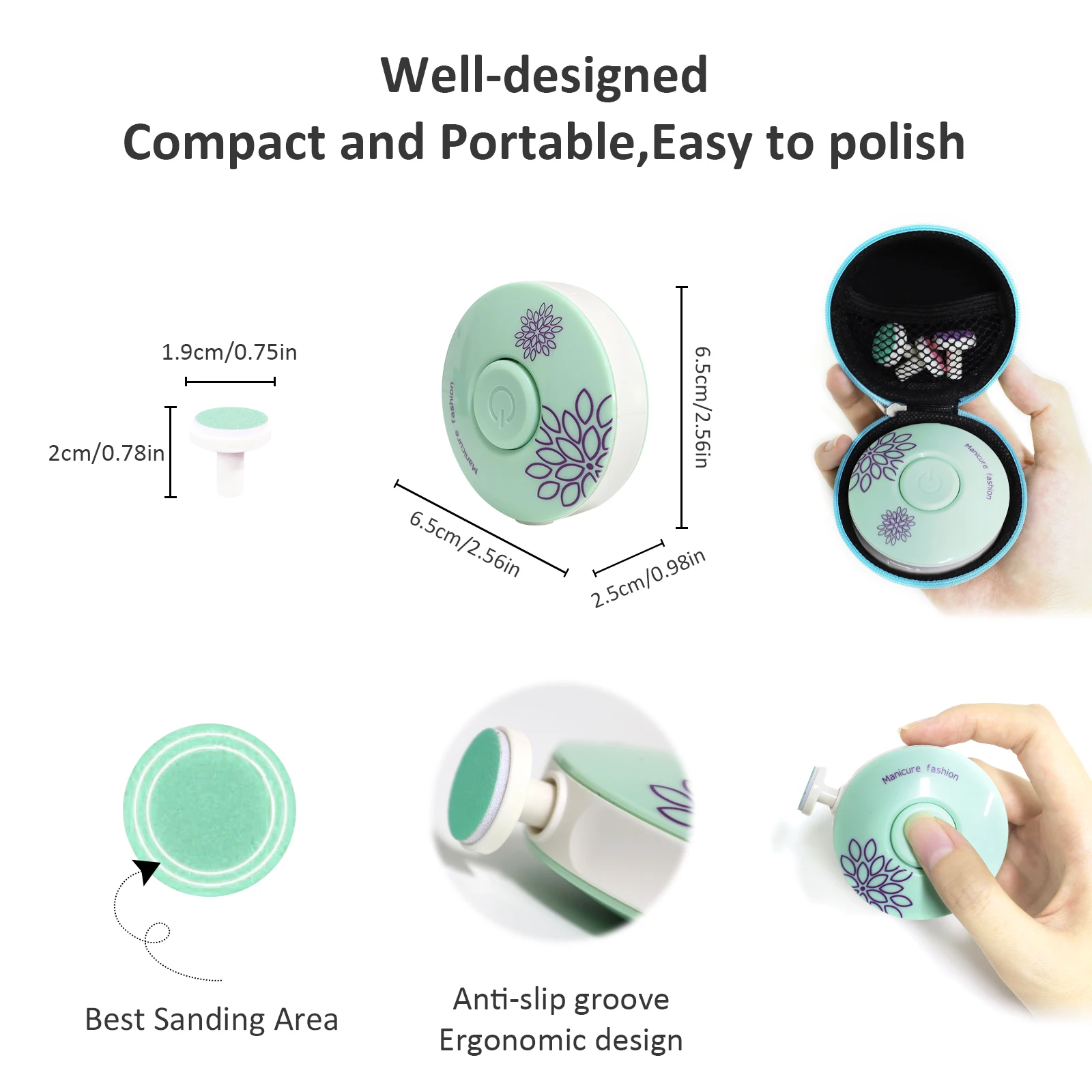 ELERA Baby Electric Nail Trimmer Kid Nail Polisher Tool Baby Care Kit Manicure Set Easy To Trim Nail File Clippers For Newborn 4