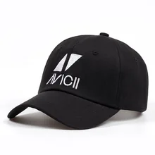 Новое поступление DJ AVICii бейсболка Мужская Snapback папа шляпа женская черная