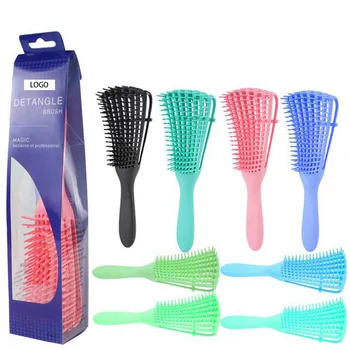 1Pcs Detangling מברשת לשיער מתולתל החלקה גומי תמנון שיער מברשת מסרק עיסוי קרקפת מברשות אביזרי אמבטיה