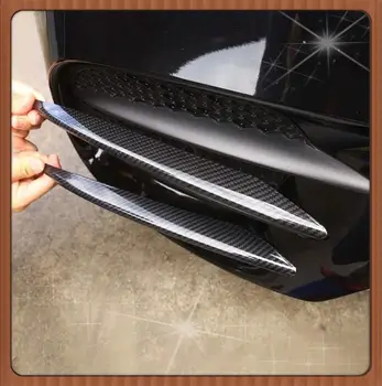 

4pcs Carbon Fiber Style Car Front Fog Light Lamp Grille Grill Slats Cover Trim for Mercedes Benz W213 E Class 2016 2017 2018,