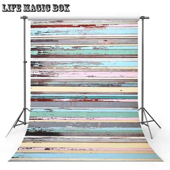 

LIFE MAGIC BOX Pink Striped Board Backdrops Triangle Background Xmas Backdrop Floor-450