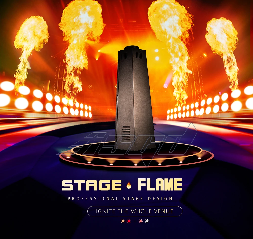 

Stage Flame Jet Machine DMX 200W Fire Spray Projector Hexagon DJ Gas Fuel For Outdoor Indoor Theater Show Celebration Bar ASGD