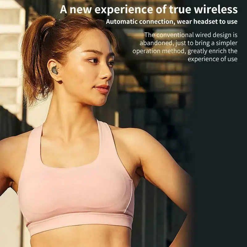 Wireless Bluetooth 5.0 Earphones Mini Tws Earbuds Earphones F12 Noise Reduction Tap Led Display For Huawei Xiaomi Samsung