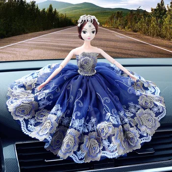 

Car Decoration Creative Lace Gauze Car Cartoon Doll Hand-made Car Mounted Interior Trim Decorations Decoration Women's