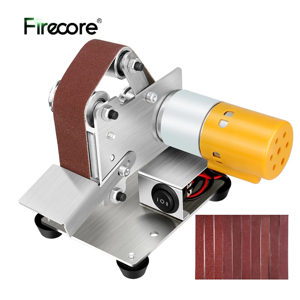 FIRECORE 30MM Belt Sander Grinder Knife Sharpener Mini Electric Belt Sander Multifunctional Home