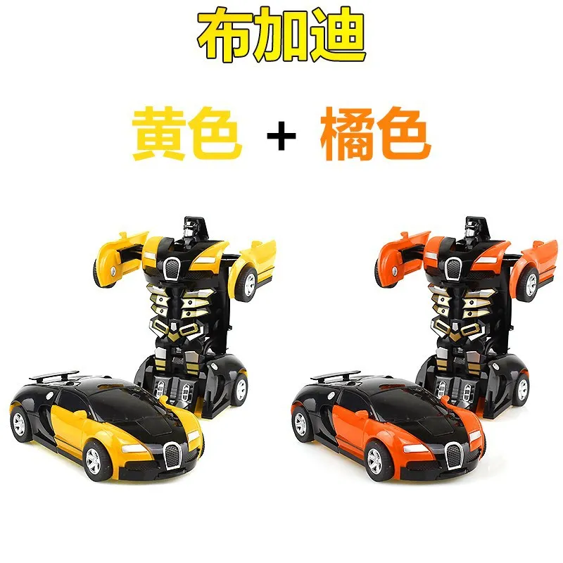 

Variant Car Model Toy Bumblebee Hit Will Transformation of Non-Remote Control Car Toy Jingang Turning Robot Boy