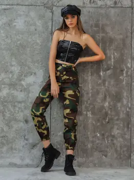 

Camouflage Joggers Women Sweatpants Streetwear Cargo Pants Casual High Waist Loose Trousers Mujer Calca Pocket Capri Harem Camo