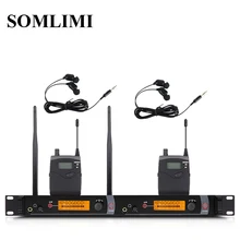 SOM SR2050 профессиональный в ухо монитор беспроводной системы 2 канала 2 бодипак сценическое представление аудио DJ