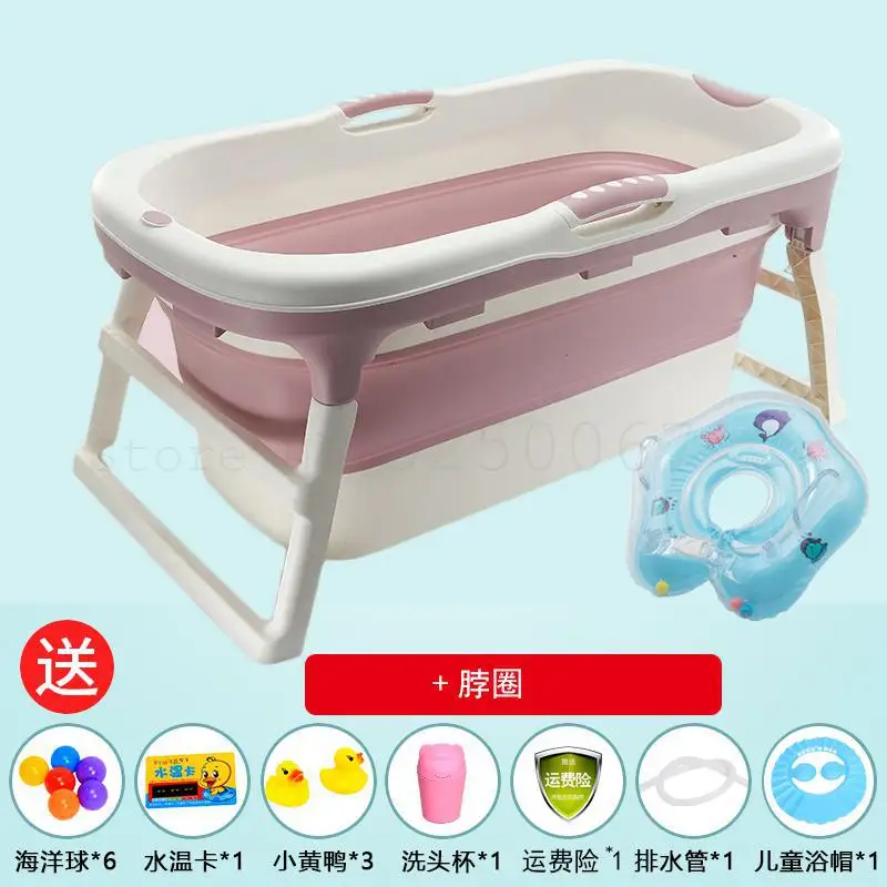 Детская ванна складная детская ванна большая семейная ванночка для купания новорожденных для сидения и лежания вниз - Цвет: Model3