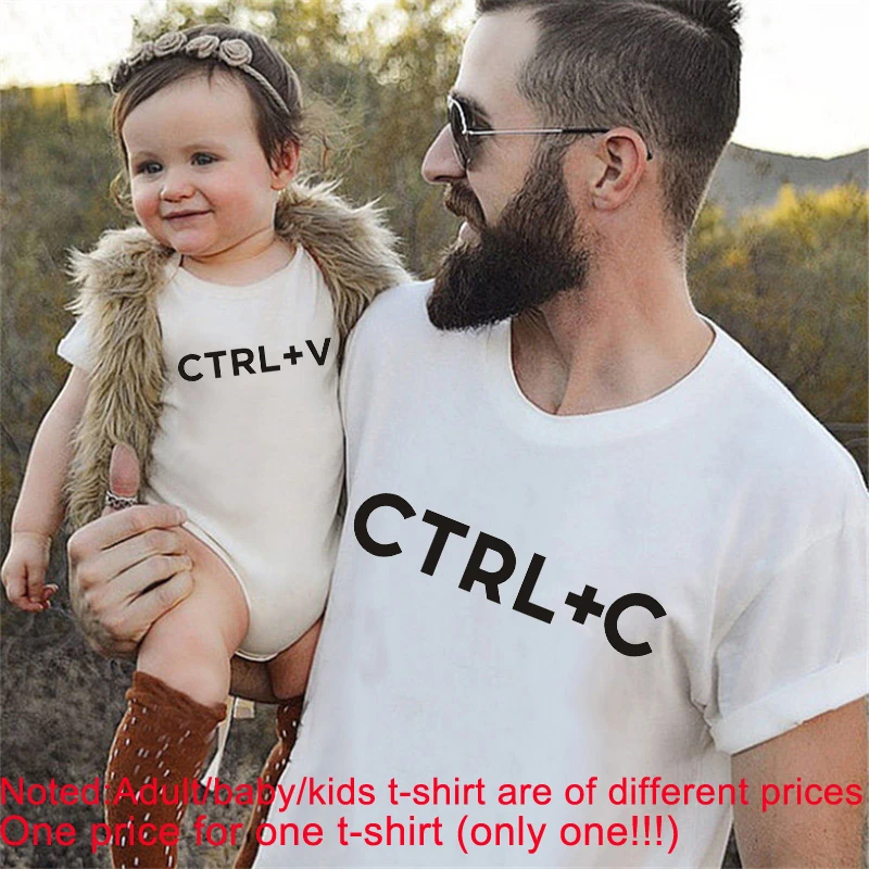 Сочетающиеся Топы CTRL C для всей семьи одежда отца дочери сына футболка отцы и я