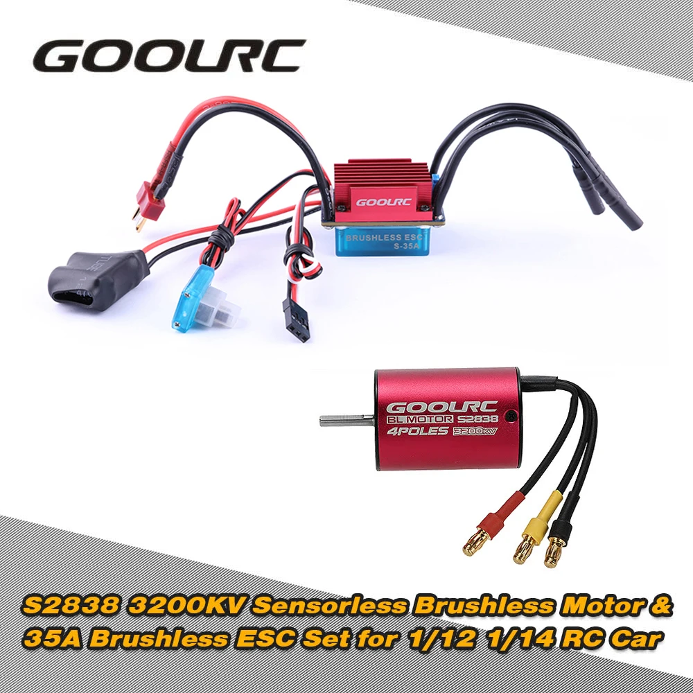 Набор оригинальный S2838 3200KV Бессенсорный бесщеточный мотор и 35A ESC комбо набор для
