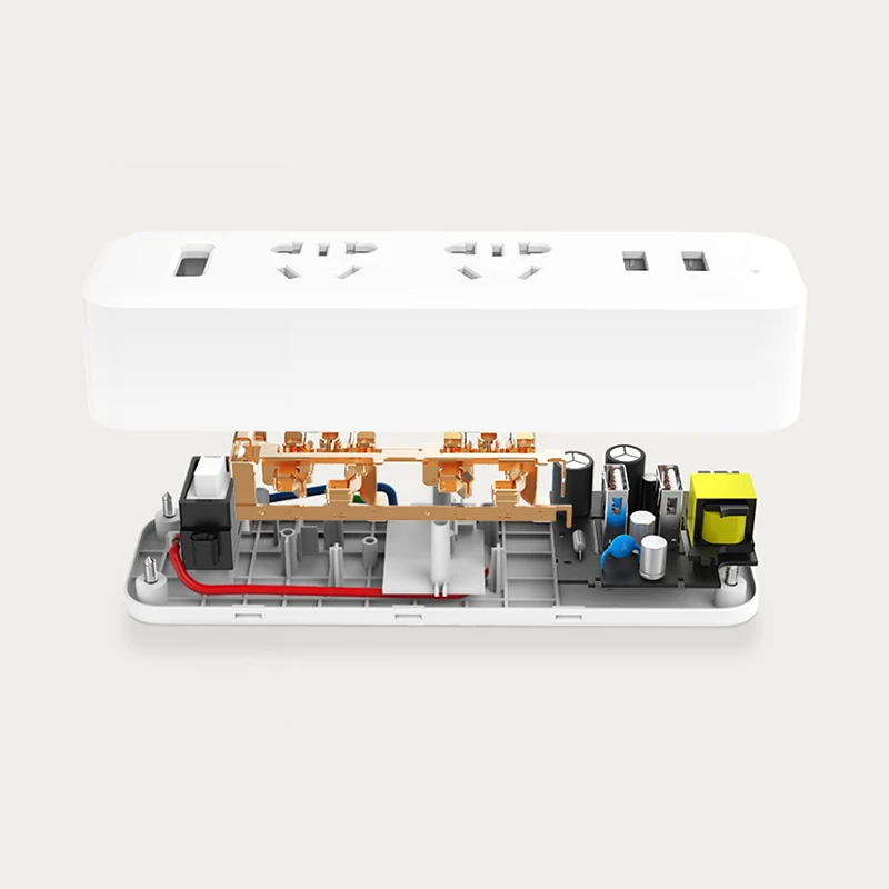 Xiaomi Mijia преобразователь питания портативный штекер Адаптер для путешествий для домашнего офиса 5 в 2.1A 2 розетки 2 USB быстрая зарядка