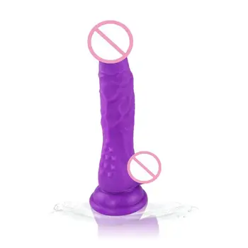 

Realistic Dildo with Lifelike Curved Shaft and Balls for Vaginal G-Spot Pleasure Dildo-Ultra-Soft Silicone Dildo Strong Suction