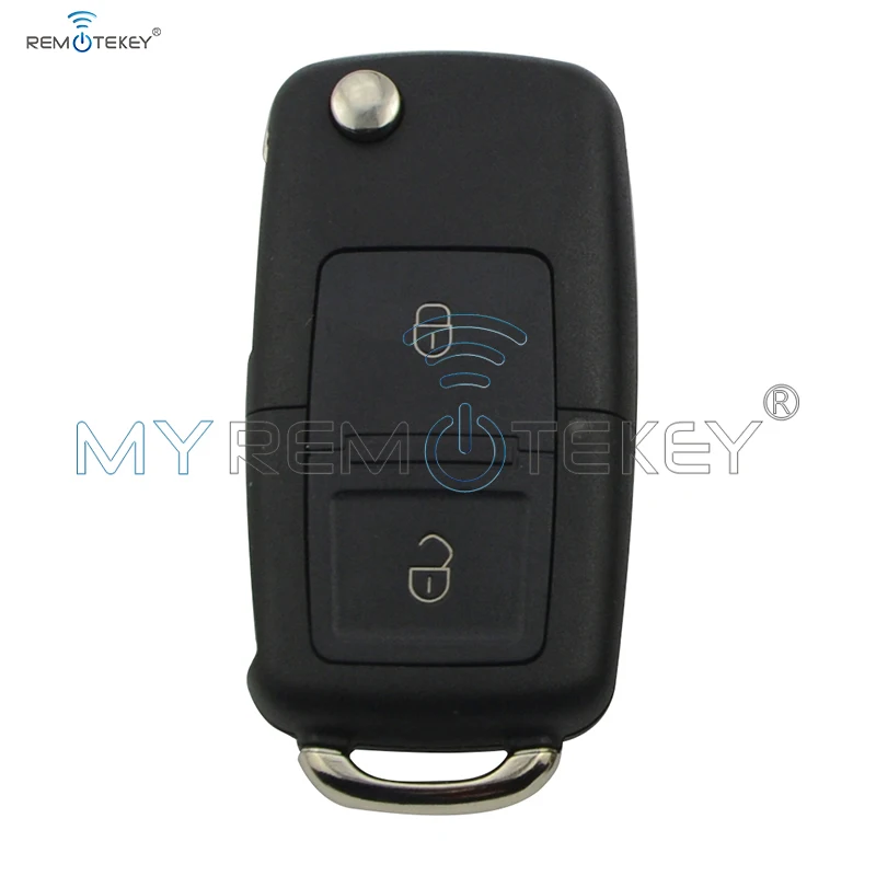 2pcs Car remote key for VW Volkswagen Golf Passat Polo Skoda Seat 2000 2001 2002 2003 1J0959753N 2 button 434 mhz ID48 remtekey