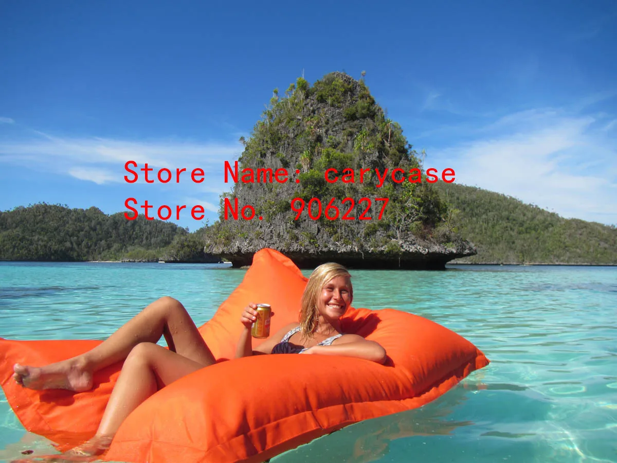 oversized luxury comfortably accommodate two adults float beanbag, pool floating bean bag lounge cushion-outdoor enjoyment