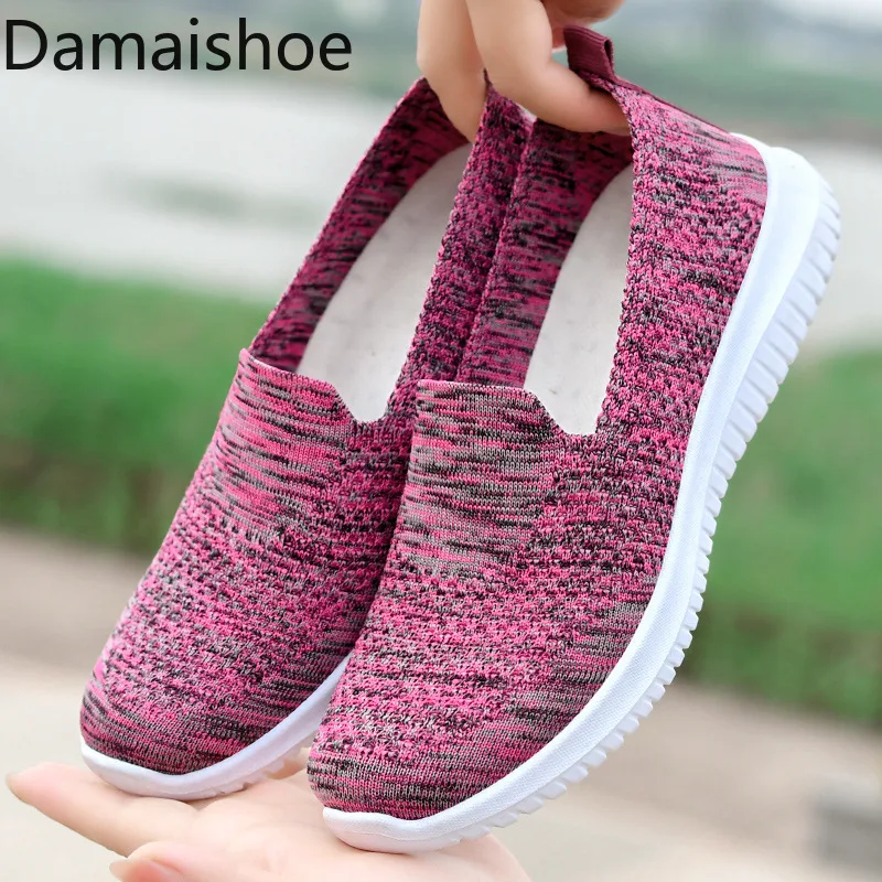 Zapatos de tela para mujer, a moda calzado ligero de gran tamaño, fondo suave, transpirable, para madres de mediana edad - AliExpress Calzado