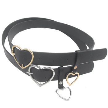 

Fashionable Heart-Shaped Alloy Buckle Accessories Belt Wild Leather Metal Women's Assembly Belt