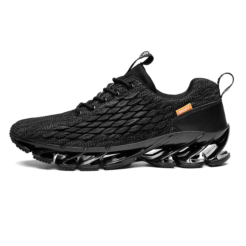 

New men's casual shoes sneakers running shoes and comfortable breathe freely fly knitting vamp soft slippery wear-resisting sole